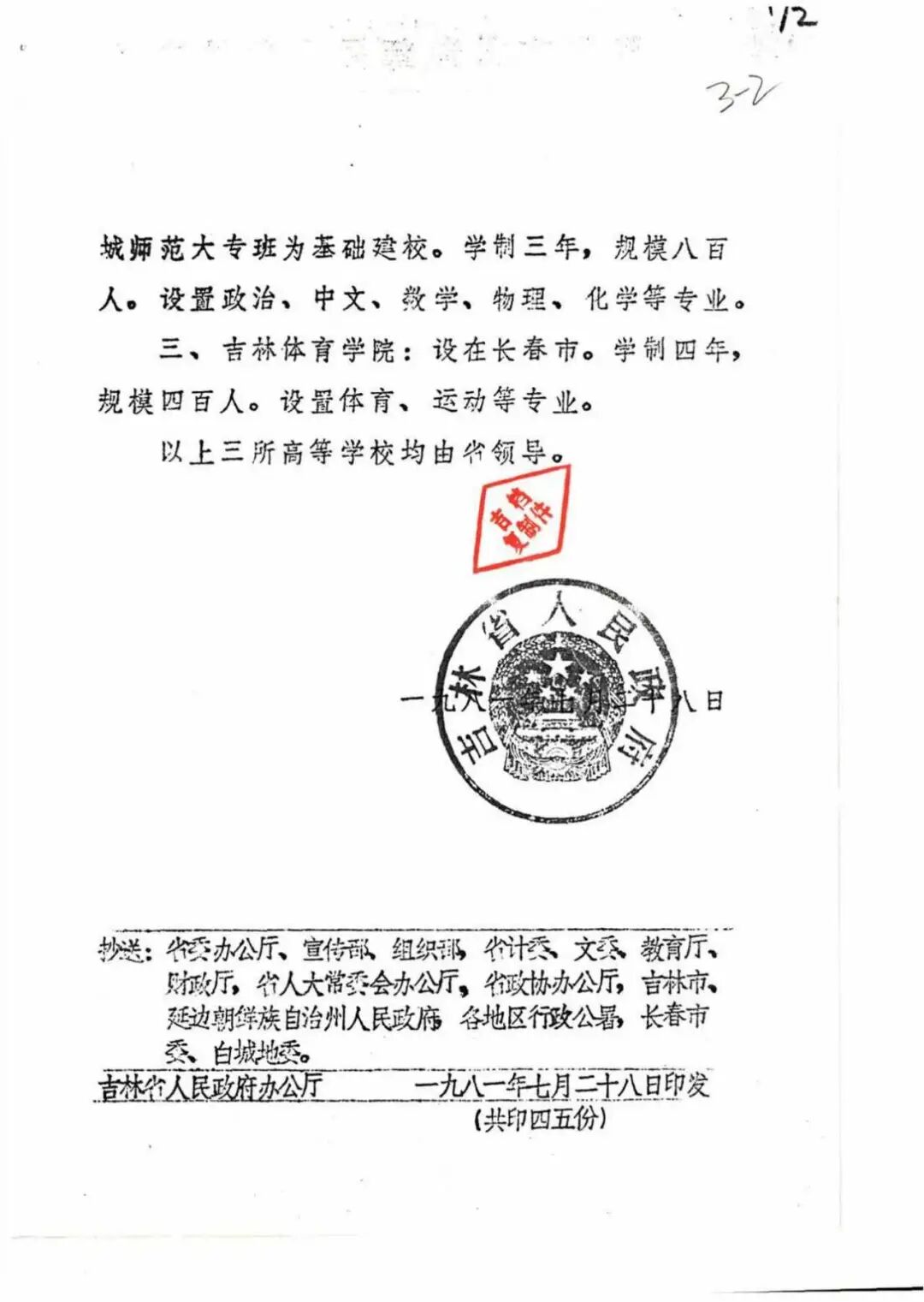 校史沿革 1981